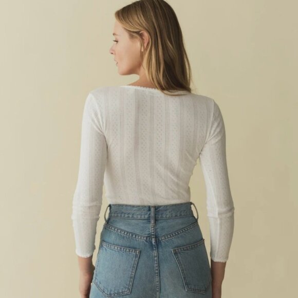 Doen Cilla Tee IN SALT QUELLE JOLIE POINTELLE size XS New with tags - Picture 3 of 4